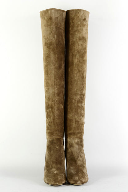 BUUTS Ralph Lauren Collection Hohe Stiefel Wildleder taupe 225157-4