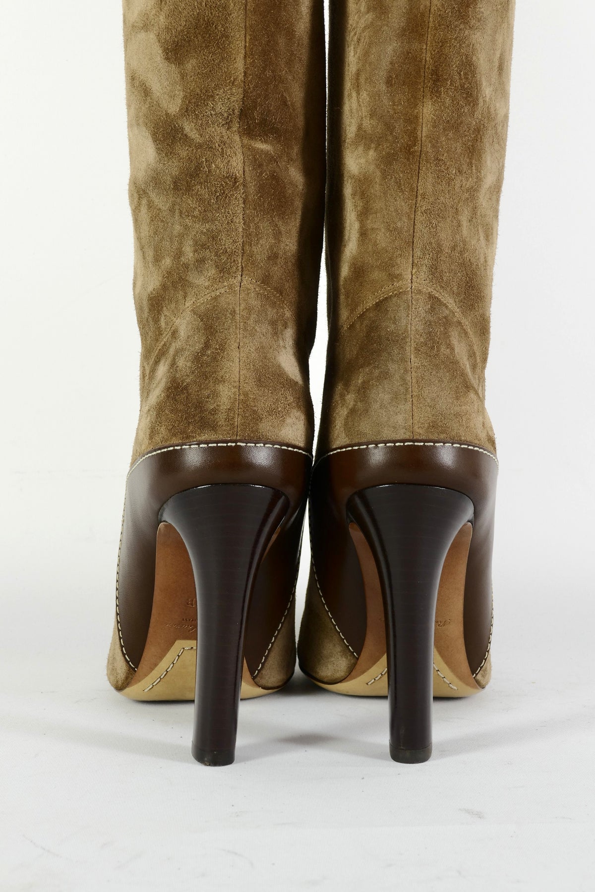 BUUTS Ralph Lauren Collection Hohe Stiefel Wildleder taupe 225157-6