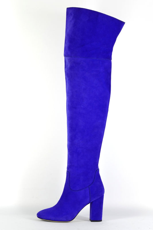 BUUTS Pinko Overknees Wildleder blau 225159-1