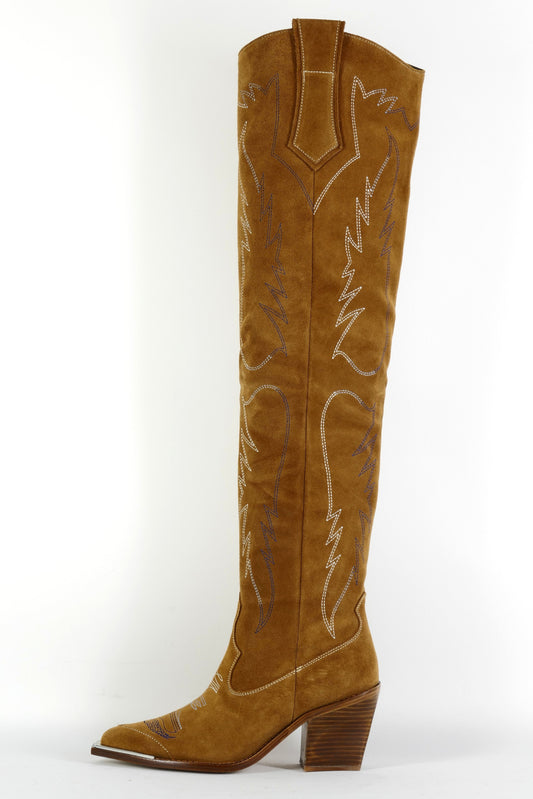 BUUTS Zadig&Voltaire Overknees Wildleder cognac 225160-1