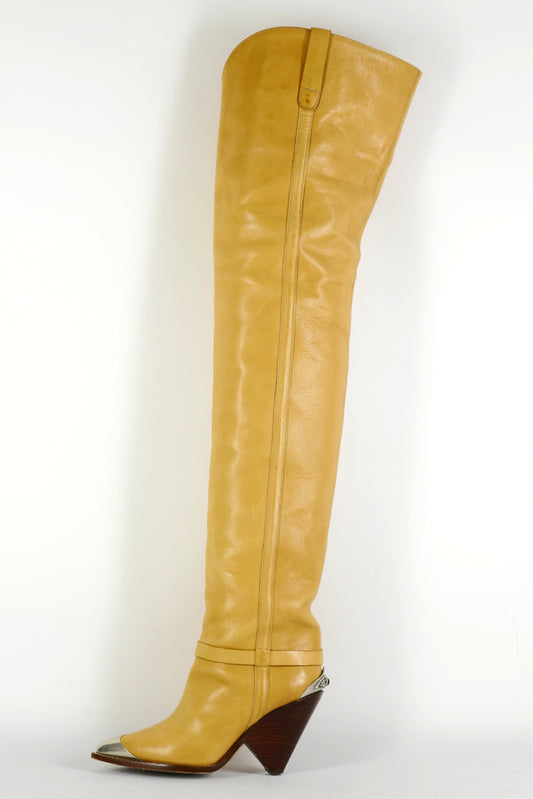 BUUTS Isabel Marant Overknees Leder beige 225164-1