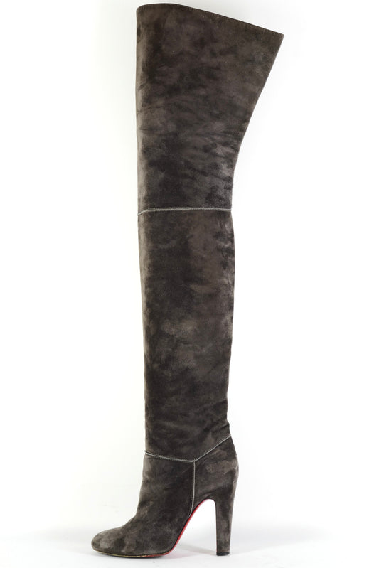 BUUTS Louboutin Overknees Wildleder anthrazit 225171-1