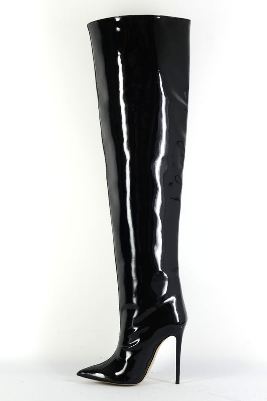 BUUTS Identita Overknees Leder schwarz 225172-1