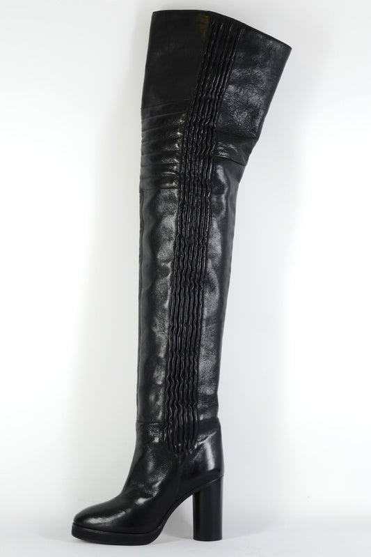 BUUTS Isabel Marant Overknees Leder schwarz 225177-1