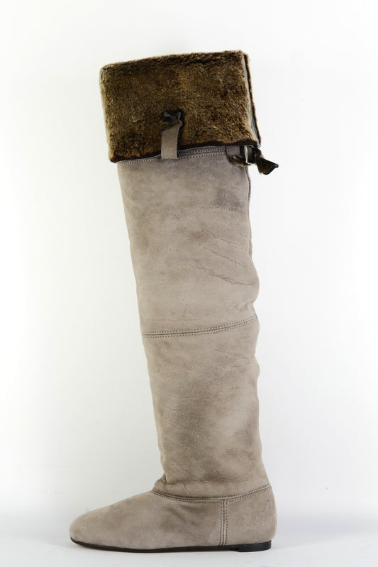 BUUTS Hakei Overknees Wildleder camel 226002-1