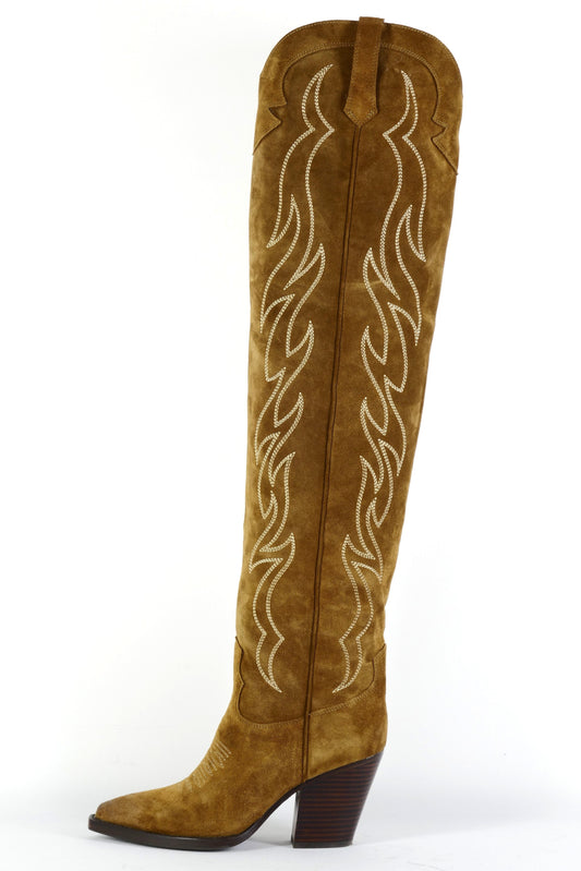 BUUTS Ash Overknees Wildleder cognac 226008-1