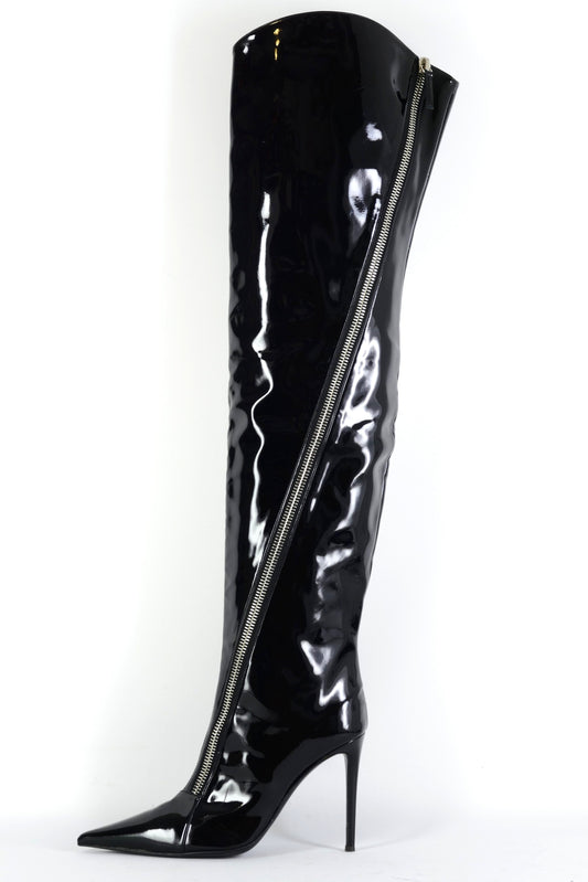 BUUTS Giuseppe Zanotti Overknees Leder schwarz 226010-1
