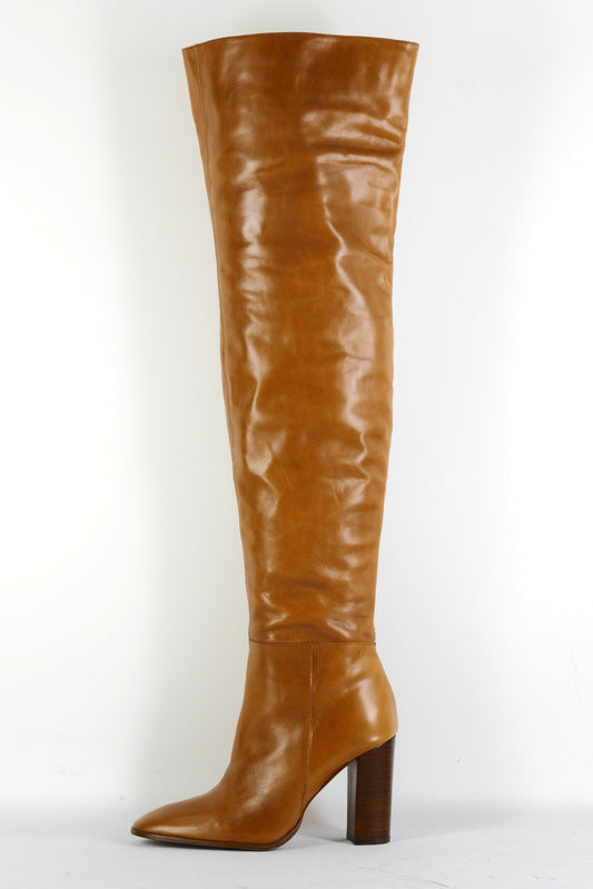 BUUTS Zara Overknees Leder cognac 226013-1