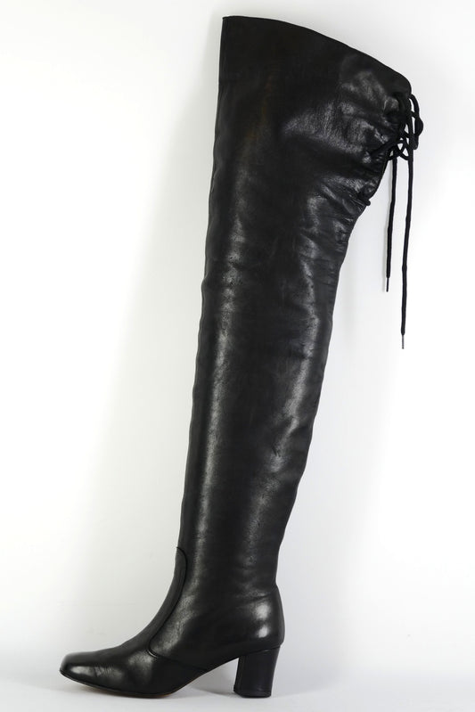 BUUTS unbekannt Vintage-Stiefel Leder schwarz 226016-1