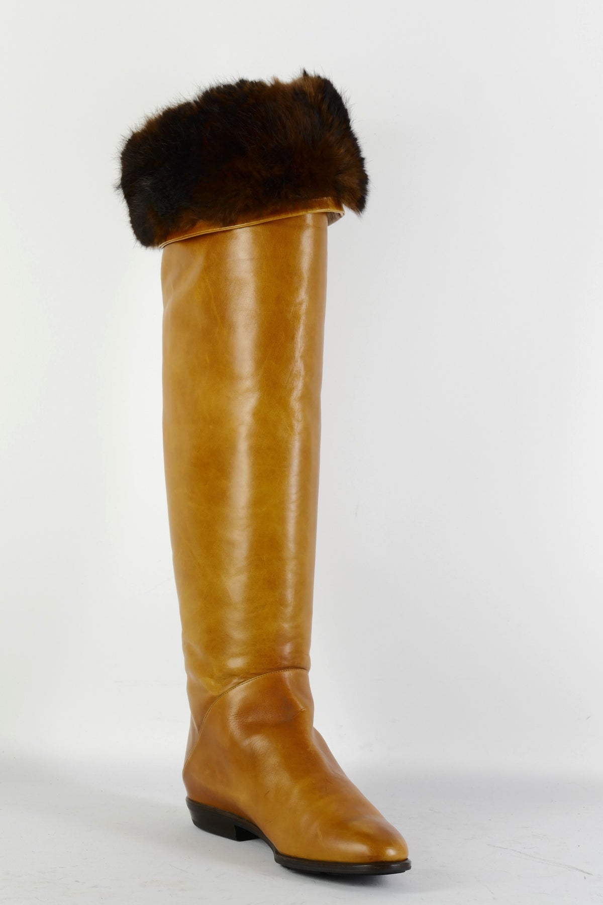 BUUTS Baldinini Overknees Leder cognac 226021-11