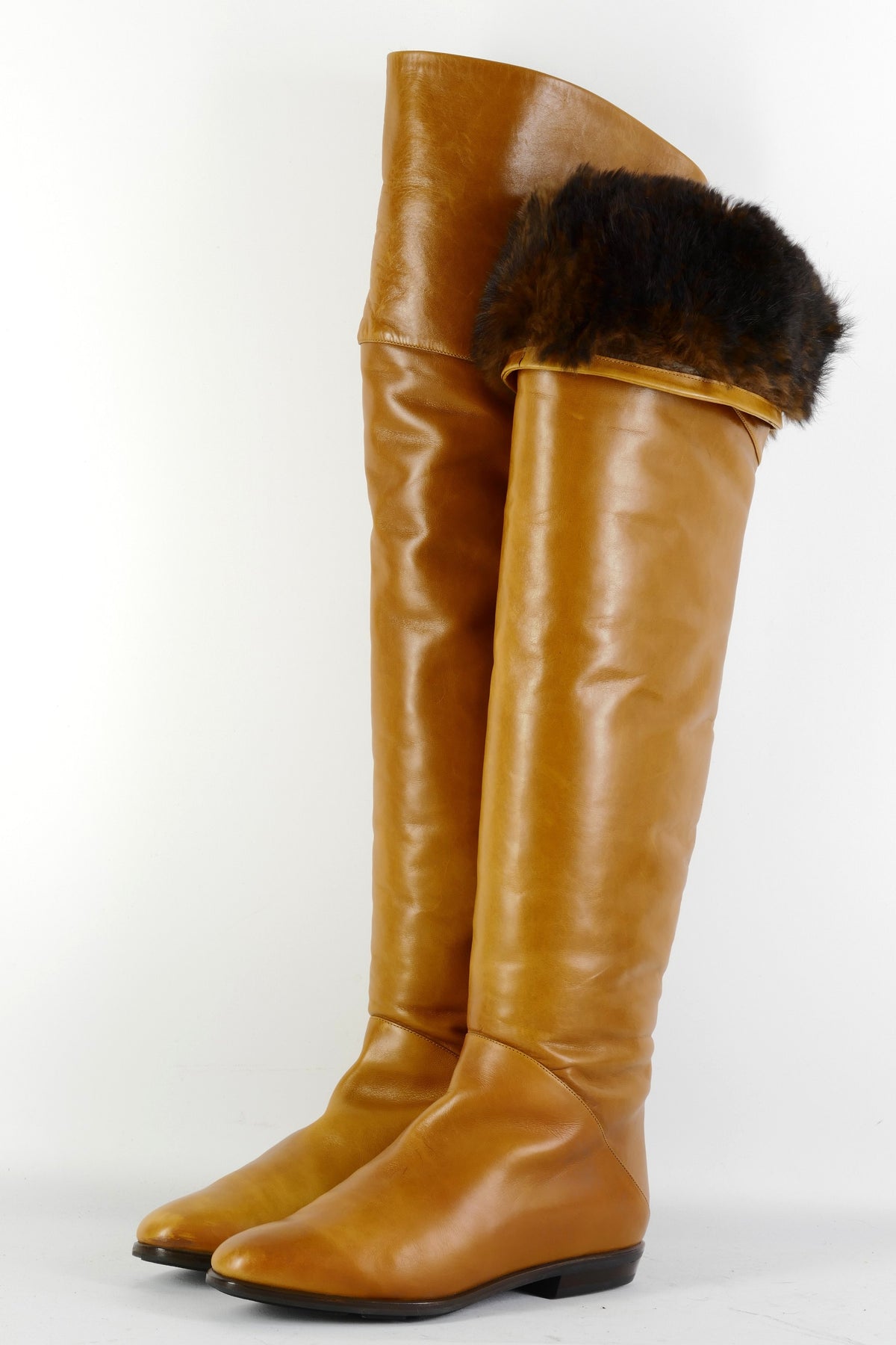 BUUTS Baldinini Overknees Leder cognac 226021-12