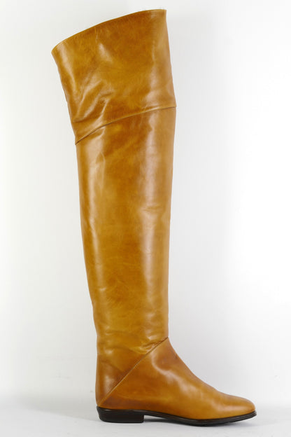 BUUTS Baldinini Overknees Leder cognac 226021-3