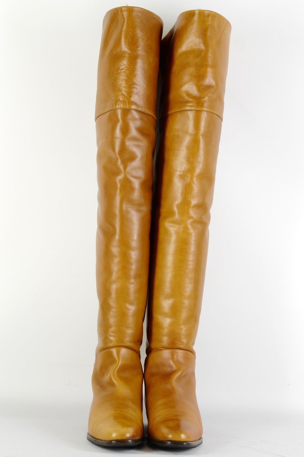 BUUTS Baldinini Overknees Leder cognac 226021-4