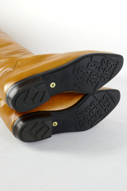 BUUTS Baldinini Overknees Leder cognac 226021-8