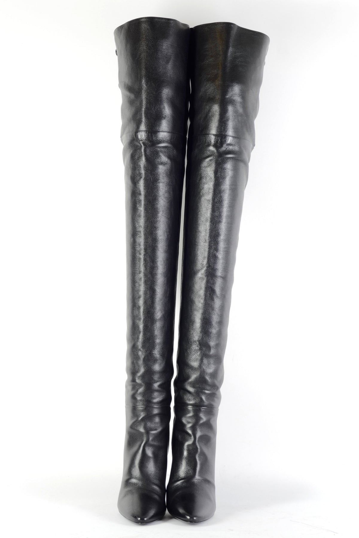 BUUTS Saint Laurent Overknees Leder schwarz 226024-4