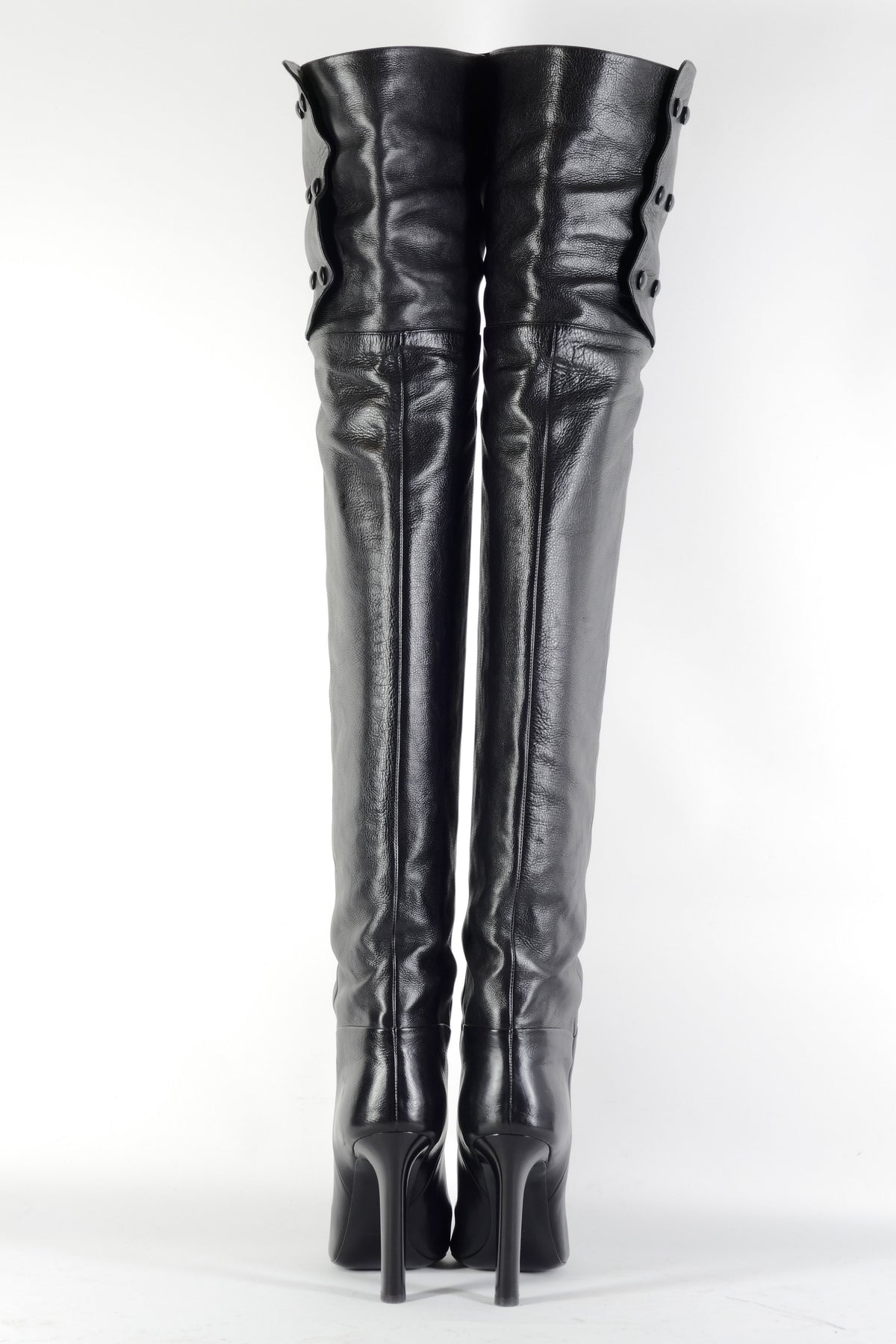 BUUTS Saint Laurent Overknees Leder schwarz 226024-5