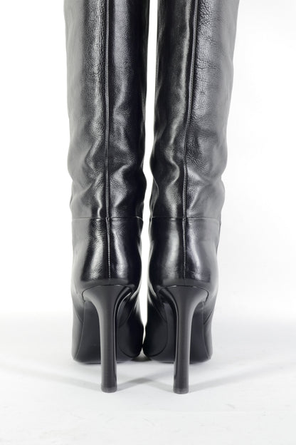 BUUTS Saint Laurent Overknees Leder schwarz 226024-6
