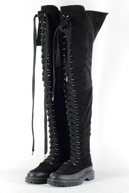 BUUTS Other Stories Overknees Wildleder schwarz 226025-2