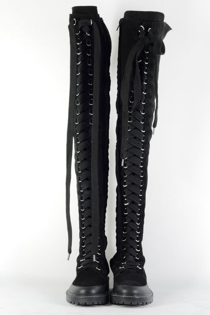 BUUTS Other Stories Overknees Wildleder schwarz 226025-4