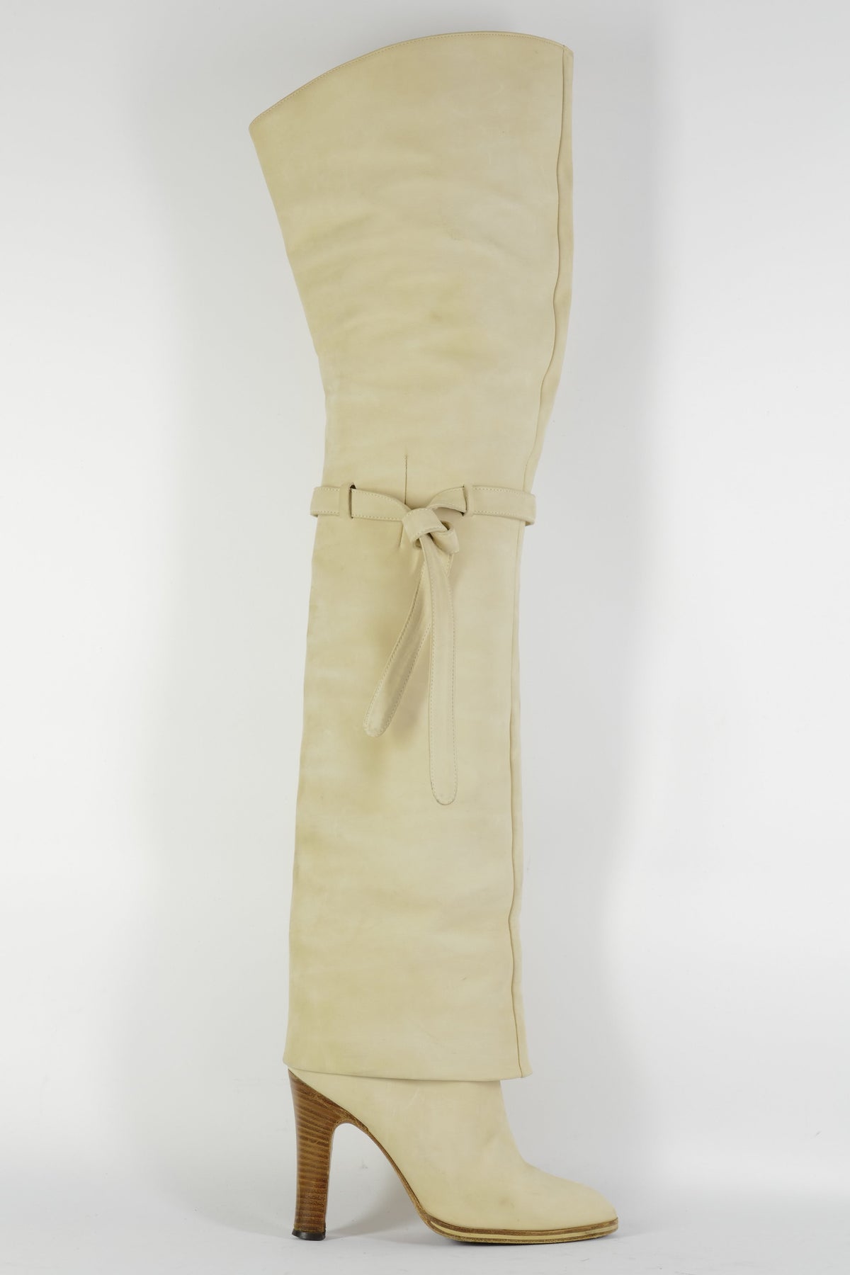 BUUTS unbekannt Vintage-Stiefel Wildleder creme 226026-3