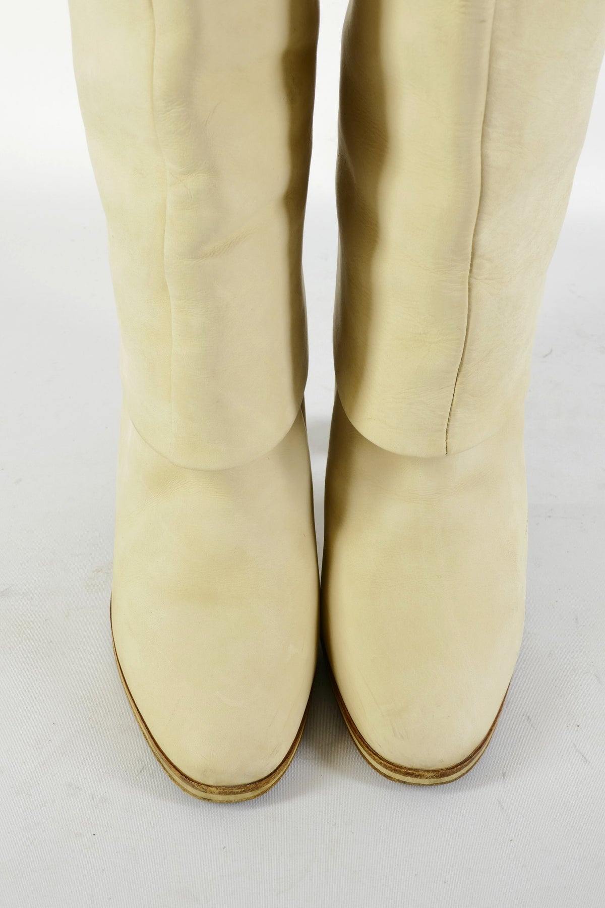 BUUTS unbekannt Vintage-Stiefel Wildleder creme 226026-7