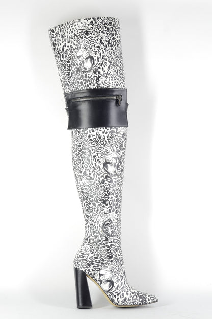 BUUTS Marcell von Berlin Overknees Leder gemustert 226028-3