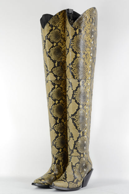BUUTS unbekannt Overknees Leder animalprint 226030-2