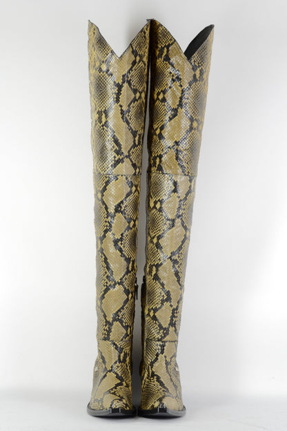 BUUTS unbekannt Overknees Leder animalprint 226030-4