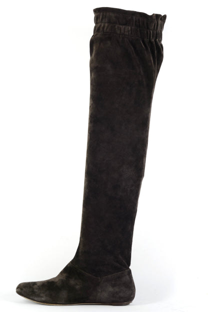 BUUTS Dolce&Gabbana Overknees Wildleder dunkelbraun 226033-1