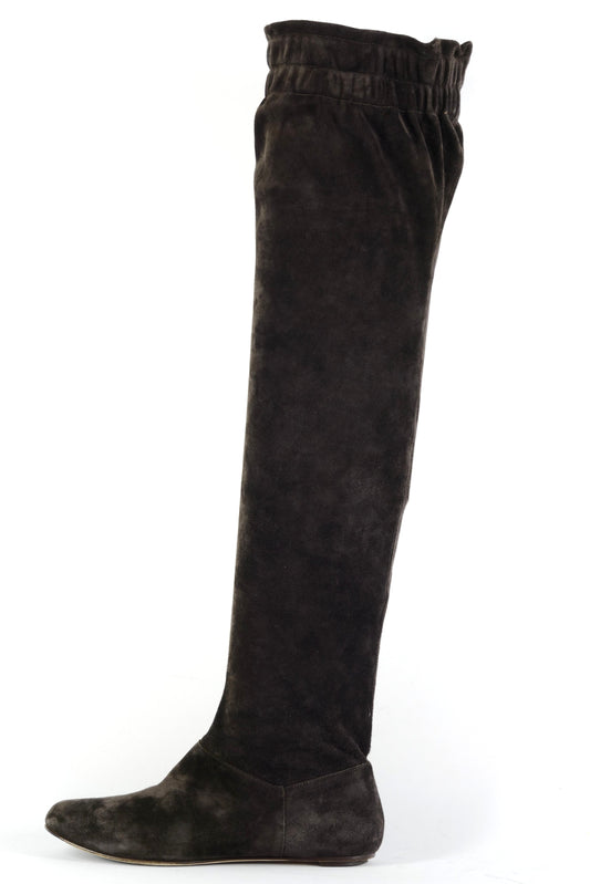 BUUTS Dolce&Gabbana Overknees Wildleder dunkelbraun 226033-1