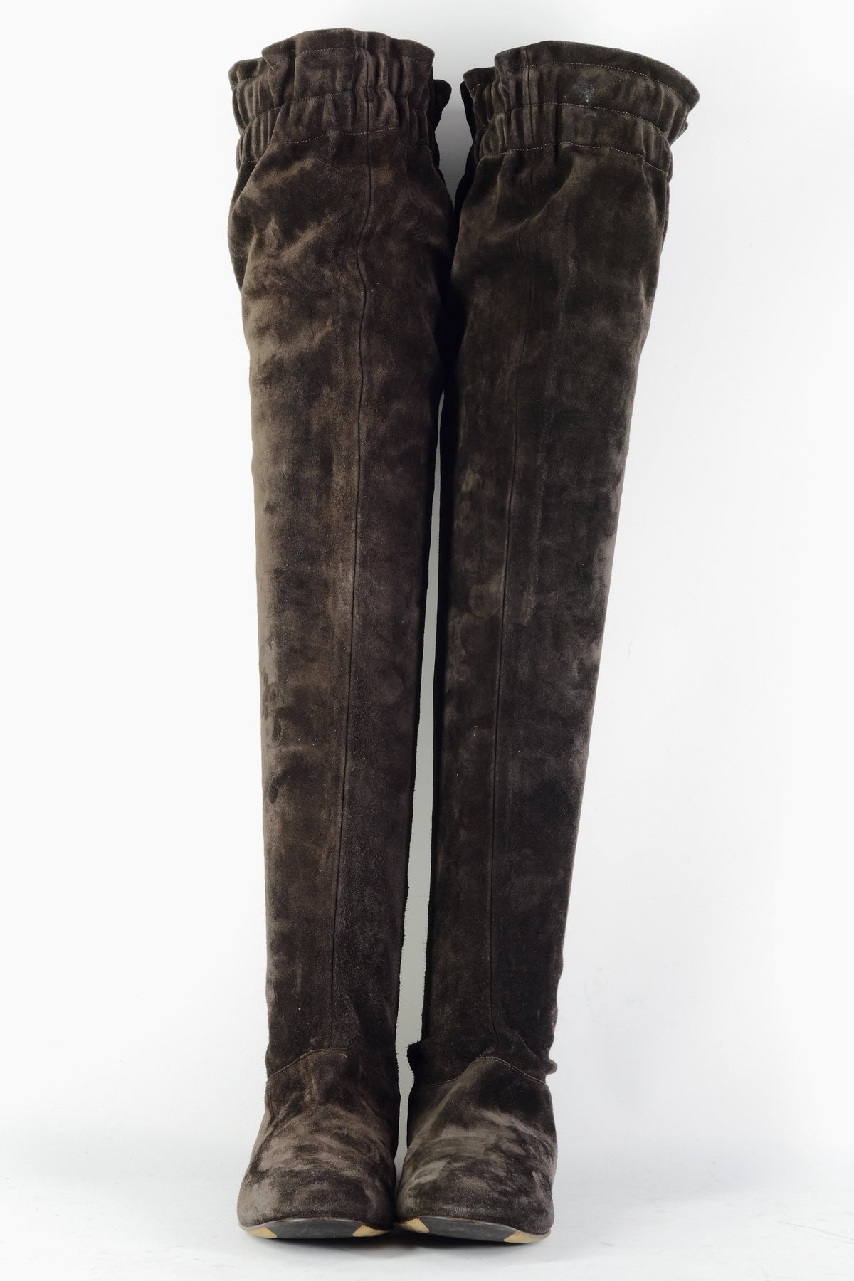 BUUTS Dolce&Gabbana Overknees Wildleder dunkelbraun 226033-4