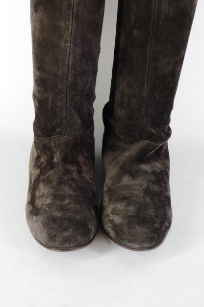 BUUTS Dolce&Gabbana Overknees Wildleder dunkelbraun 226033-7