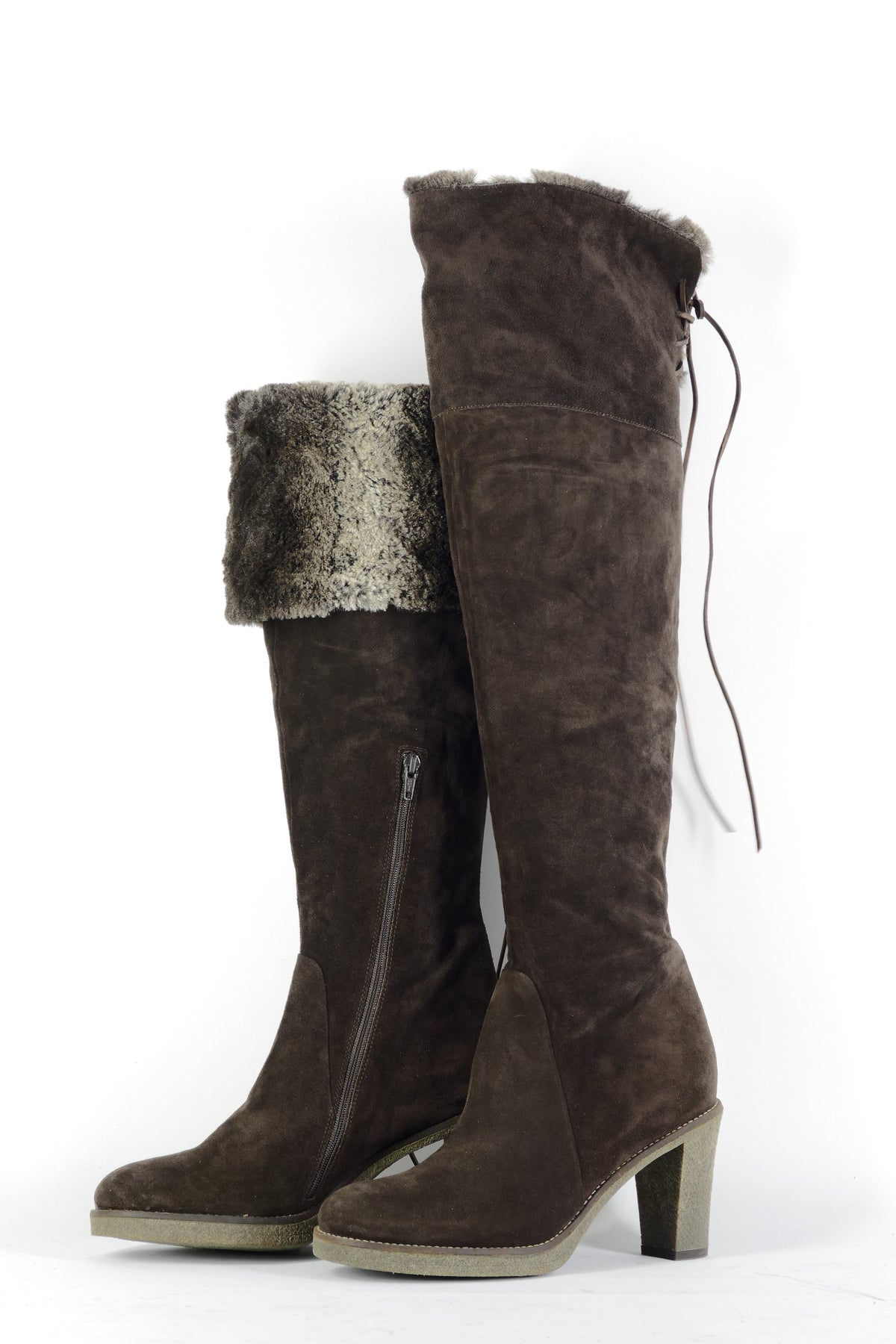 BUUTS Sax Overknees Wildleder dunkelbraun 226034-3