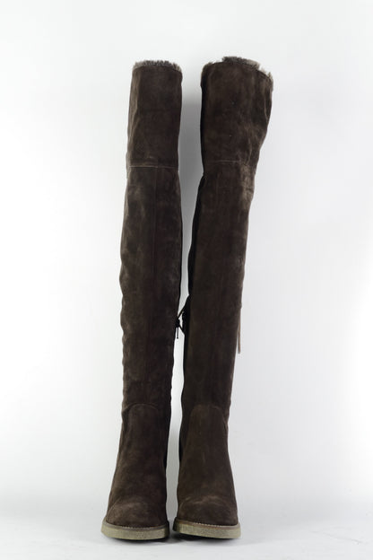 BUUTS Sax Overknees Wildleder dunkelbraun 226034-6