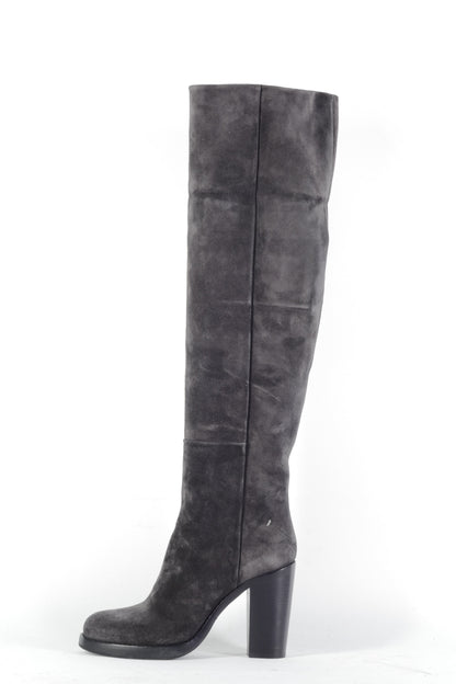 BUUTS Costume National Hohe Stiefel Wildleder anthrazit 226036-1