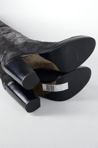 BUUTS Costume National Hohe Stiefel Wildleder anthrazit 226036-10
