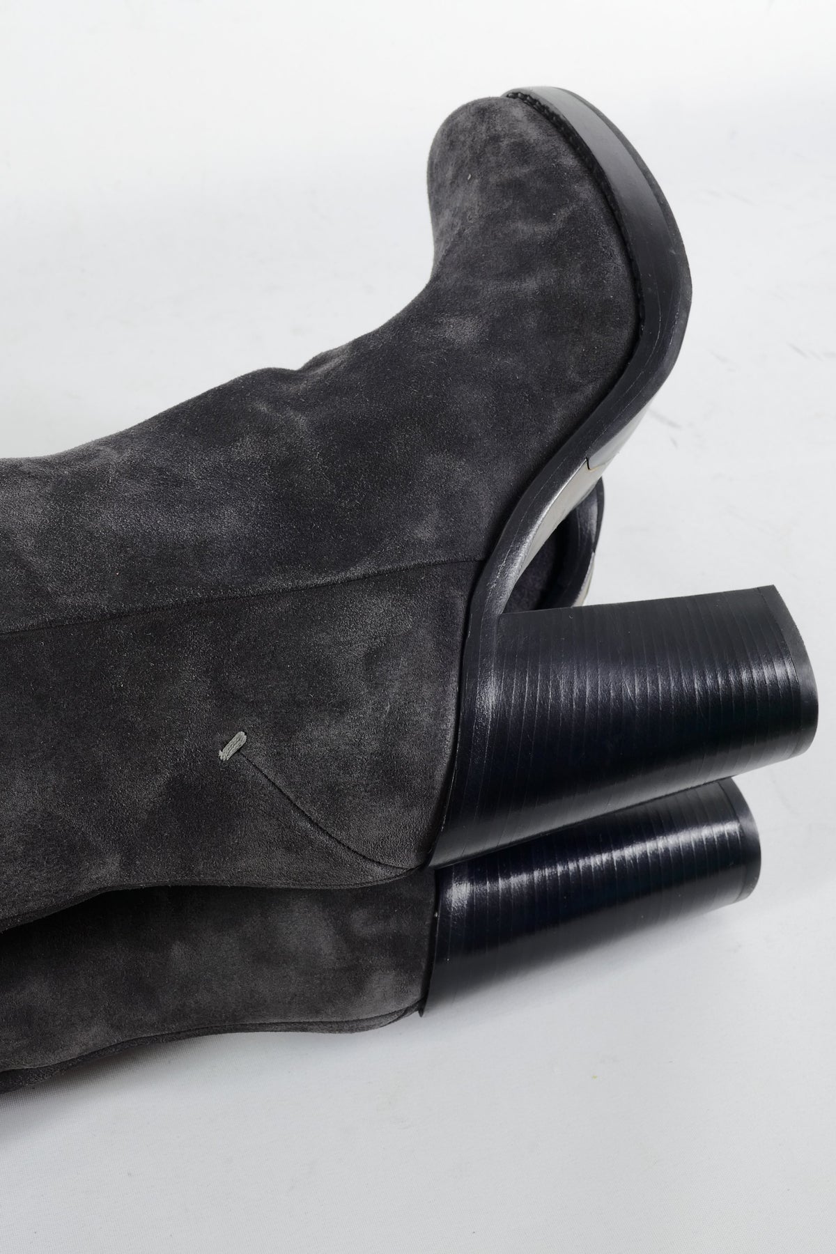BUUTS Costume National Hohe Stiefel Wildleder anthrazit 226036-11