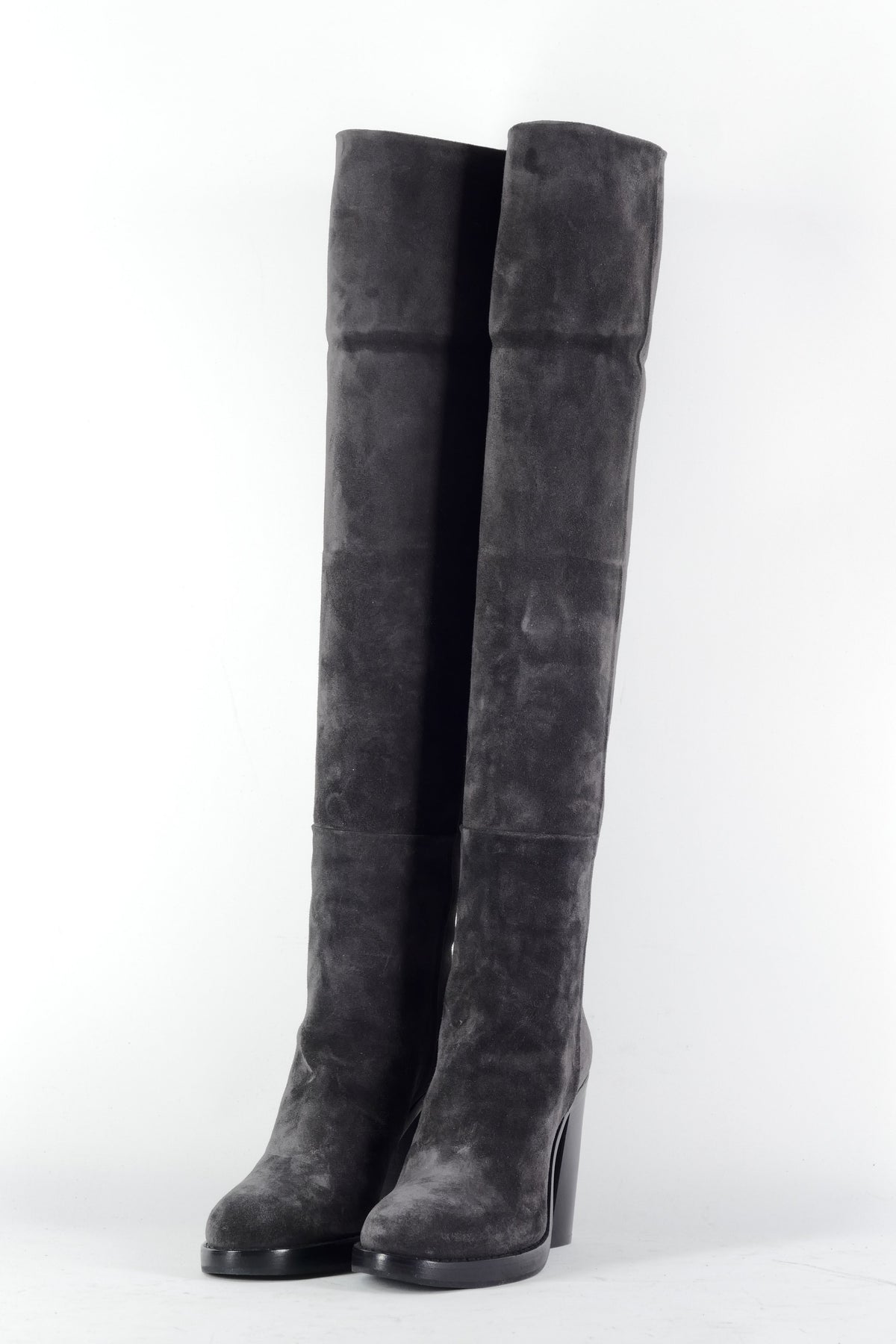 BUUTS Costume National Hohe Stiefel Wildleder anthrazit 226036-2