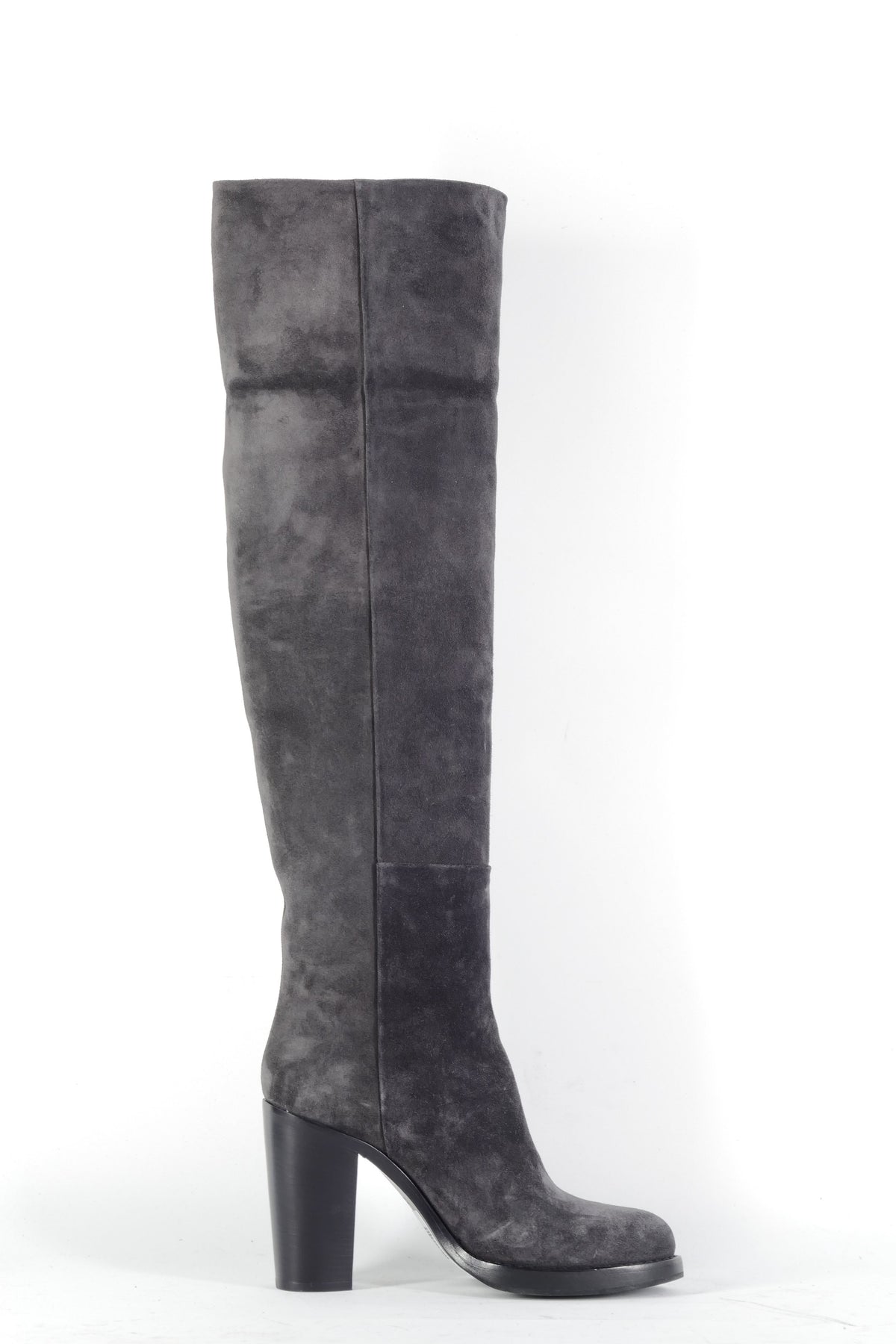 BUUTS Costume National Hohe Stiefel Wildleder anthrazit 226036-3
