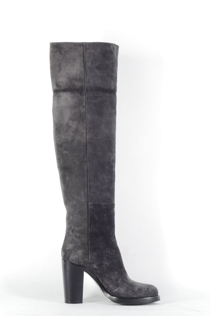 BUUTS Costume National Hohe Stiefel Wildleder anthrazit 226036-3