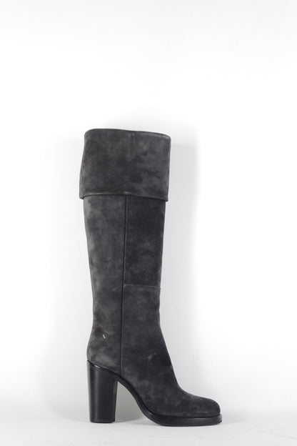 BUUTS Costume National Hohe Stiefel Wildleder anthrazit 226036-4