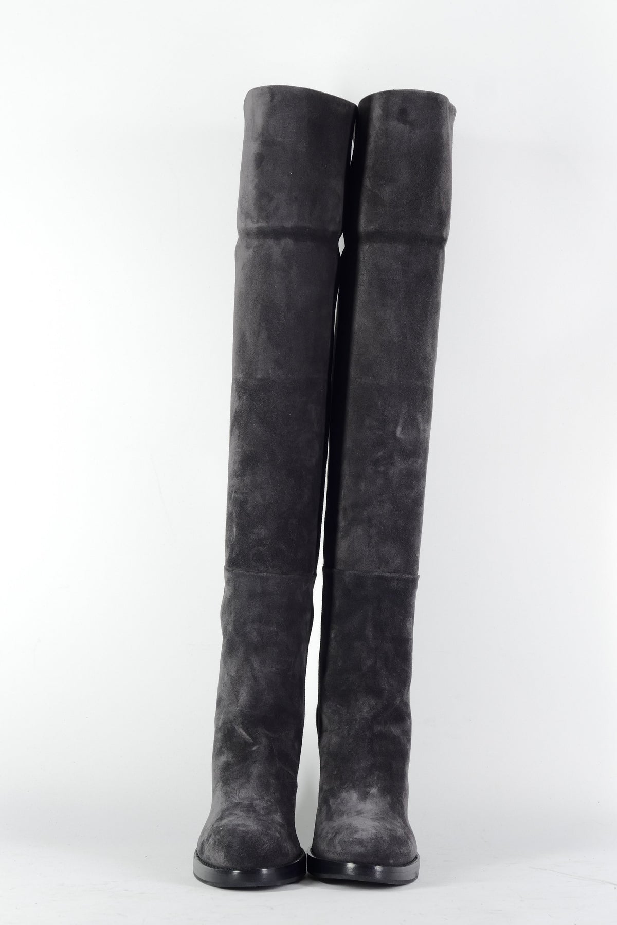BUUTS Costume National Hohe Stiefel Wildleder anthrazit 226036-6