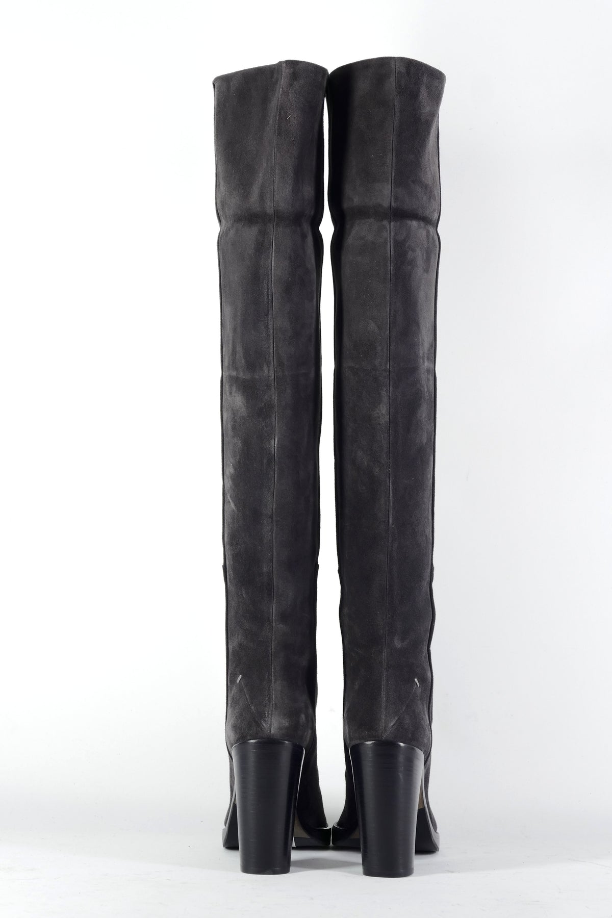 BUUTS Costume National Hohe Stiefel Wildleder anthrazit 226036-7