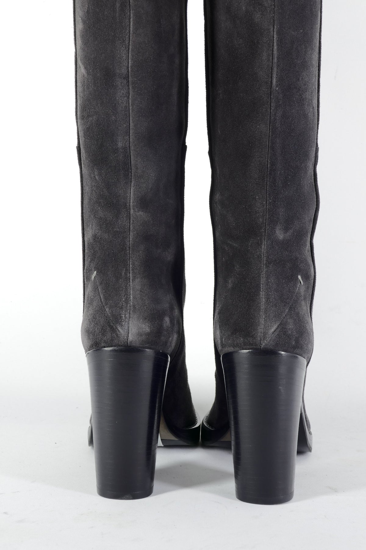 BUUTS Costume National Hohe Stiefel Wildleder anthrazit 226036-8
