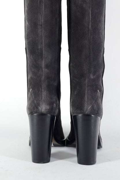 BUUTS Costume National Hohe Stiefel Wildleder anthrazit 226036-8