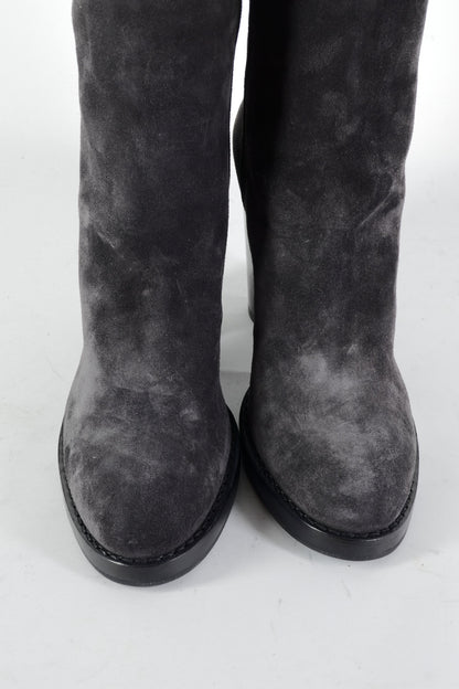 BUUTS Costume National Hohe Stiefel Wildleder anthrazit 226036-9