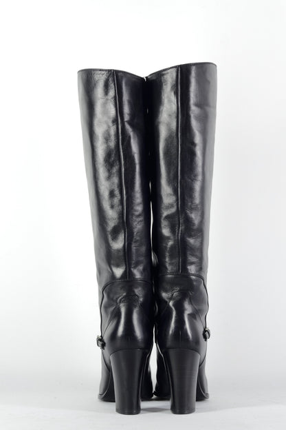 BUUTS Sergio Rossi Stiefel Leder schwarz 226039-5