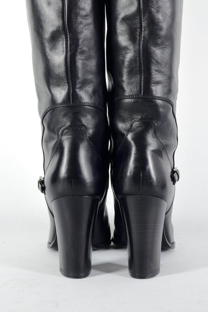 BUUTS Sergio Rossi Stiefel Leder schwarz 226039-6