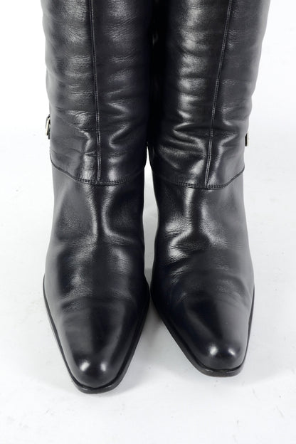 BUUTS Sergio Rossi Stiefel Leder schwarz 226039-7