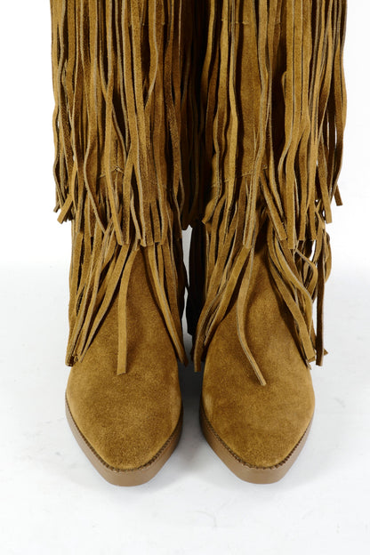 BUUTS Ash Hohe Stiefel Wildleder cognac 226046-7